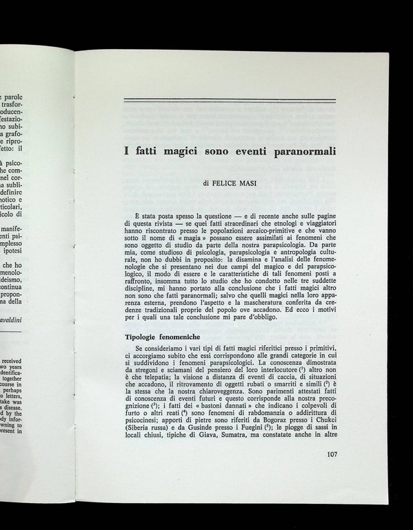 Luce e Ombra Rivista Trimestrale Parapsicologia Aprile Giugno 1988 N^ …