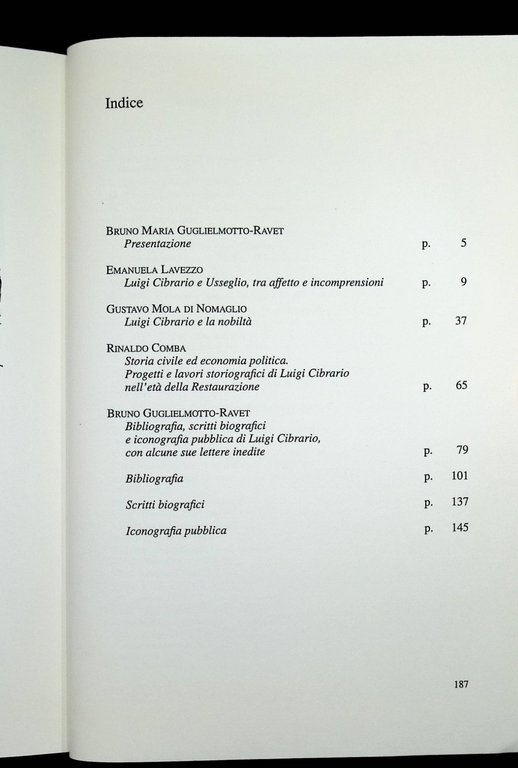 Luigi Cibrario d'Usseglio Cittadino Torinese - Libro Società Valli di …