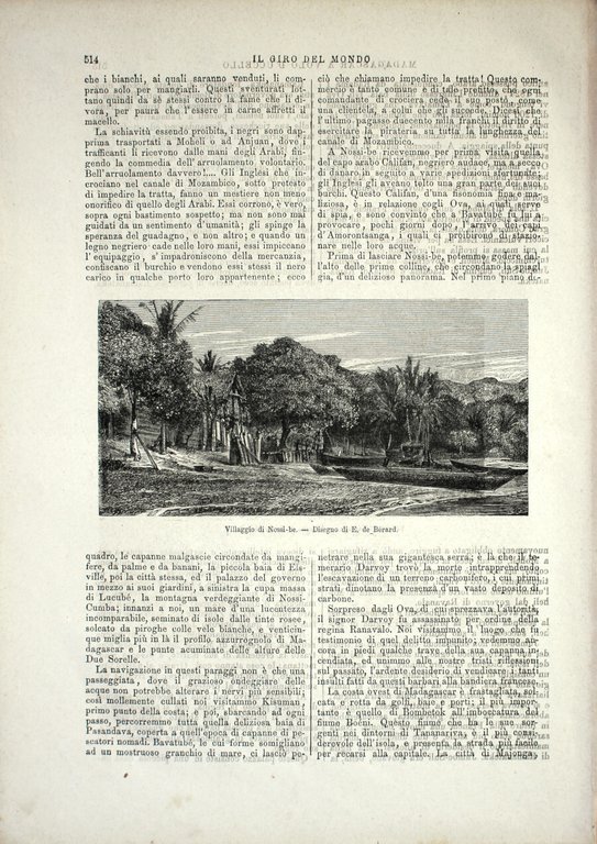 Madagascar: Grande latania/Villaggio di Nossi-be. Stampa 1864 | Immagine Gallery 2