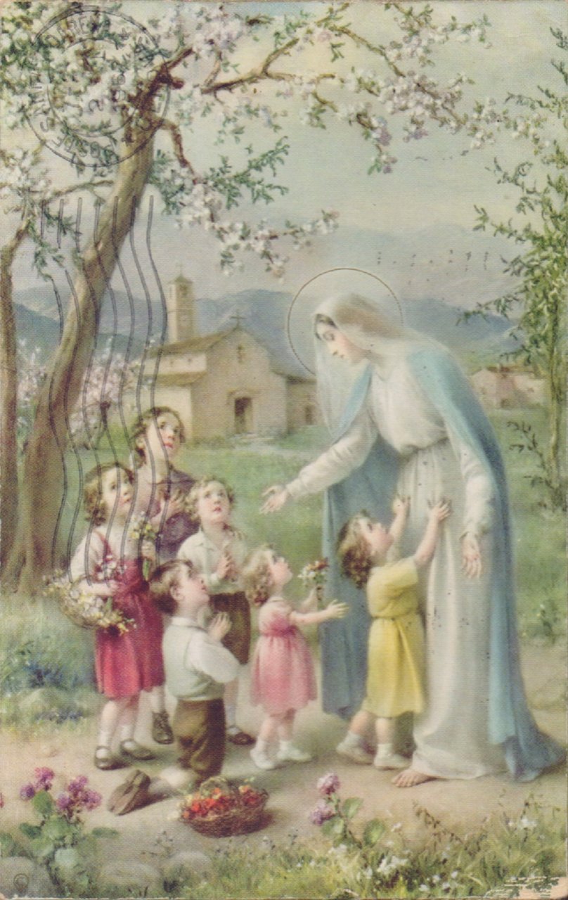 Madonna con bambini . Viaggiata 1967 | Immagine principale