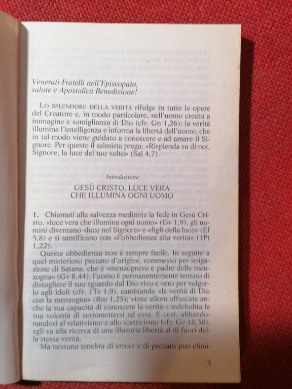 Magistero n. 206 - Veritatis splendor (lettera enciclica...), ed. Paoline