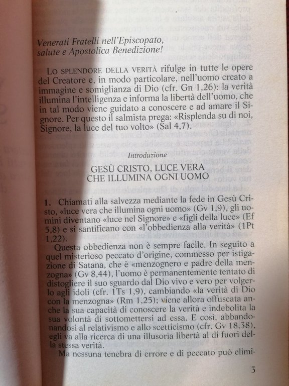 Magistero n. 206 - Veritatis splendor (lettera enciclica...), ed. Paoline