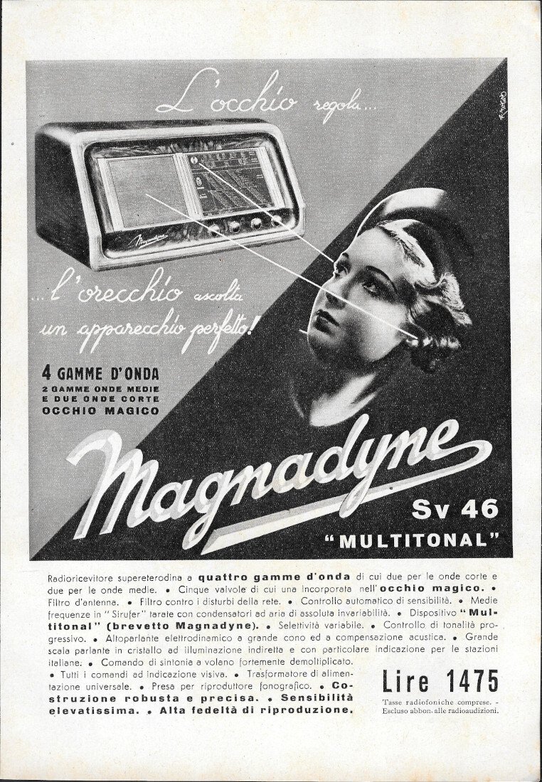 Magnadyne Sv 46 Multitonal - Advertising 1939 | Immagine principale