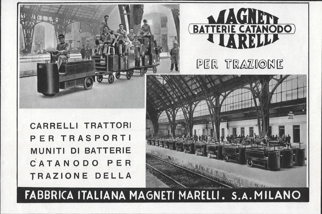 Magneti Marelli, Batterie Catanodo per Trazione - Advertising 1937 | Immagine principale