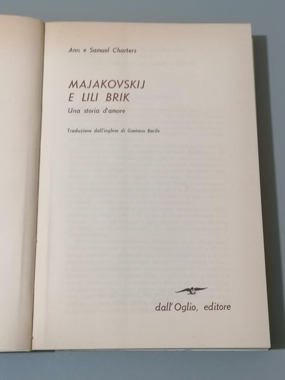 Majakovskij e Lili Brik Una storia d'Amore Libro Charters Dall'Oglio …