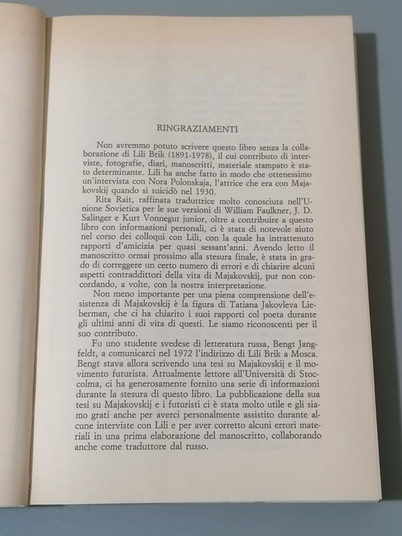 Majakovskij e Lili Brik Una storia d'Amore Libro Charters Dall'Oglio …