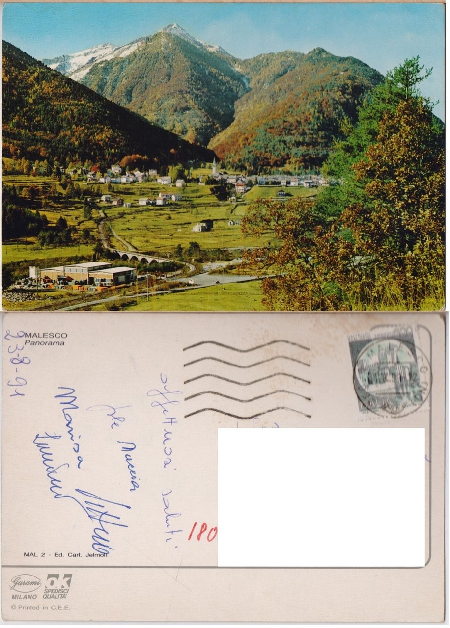 Malesco (NO). Panorama. Viaggiata 1991 | Immagine principale