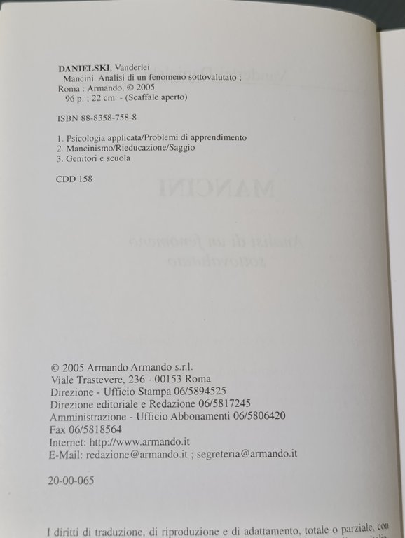 Mancini. Analisi di un fenomeno sottovalutato