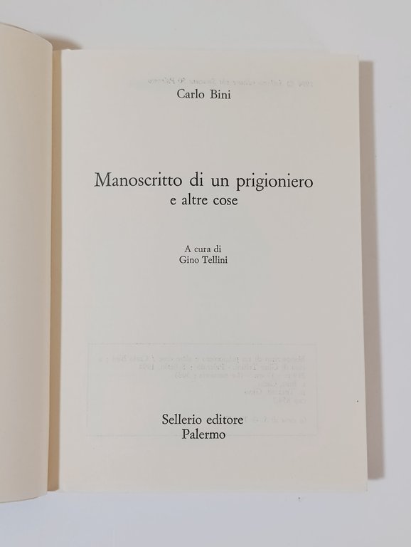 Manoscritto di un prigioniero e altre cose | Immagine Gallery 7