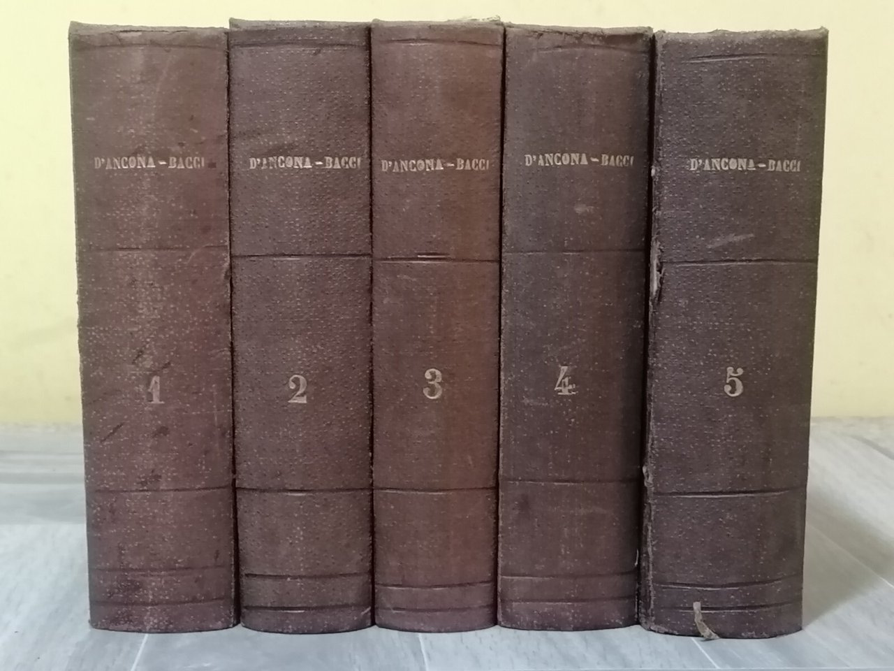 Manuale Della Letteratura Italiana D'Ancona Bacci 1899 5 Volumi Libri …