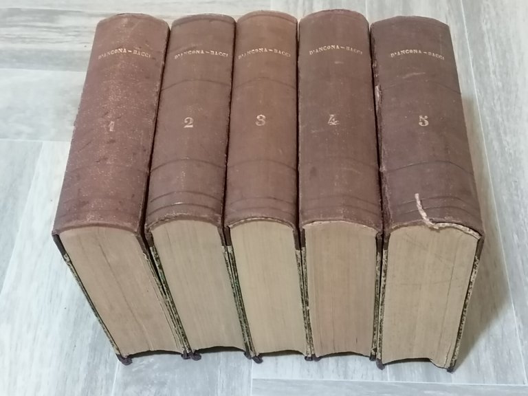 Manuale Della Letteratura Italiana D'Ancona Bacci 1899 5 Volumi Libri …