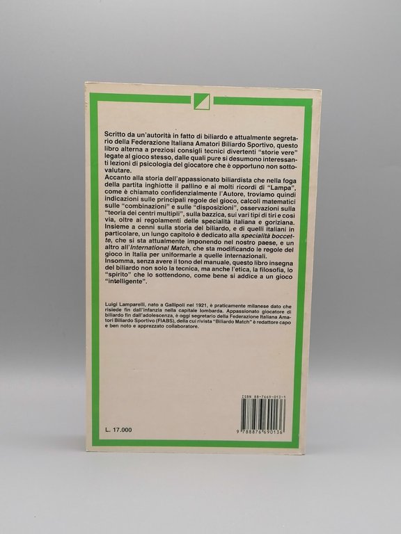Manuale di Biliardo Libro Luigi Lamparelli 1987 MEB 2^ Edizione …