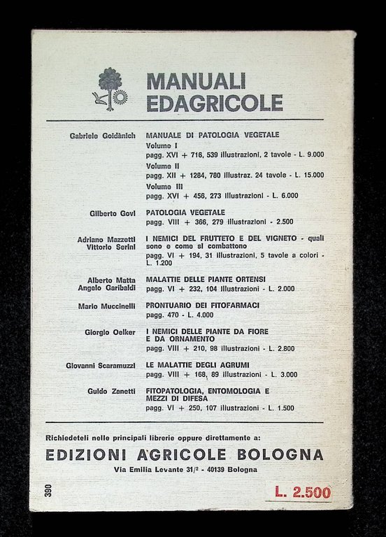 Manuale Di Fitofarmacia e dei Fitofarmaci Seconda Edizione Edagricole Libro …