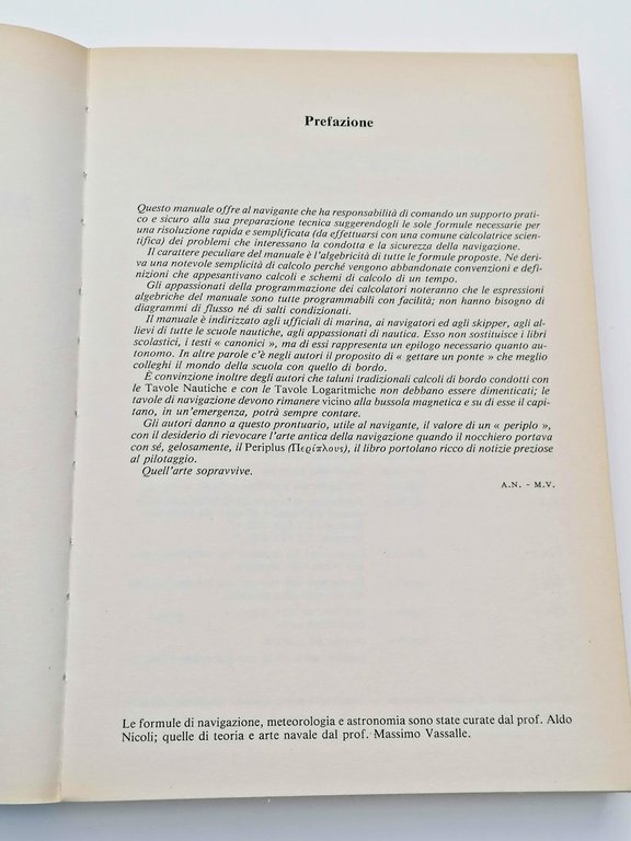Manuale di Nautica con il Calcolatore Libro Nicoli Vassalle Mursia …