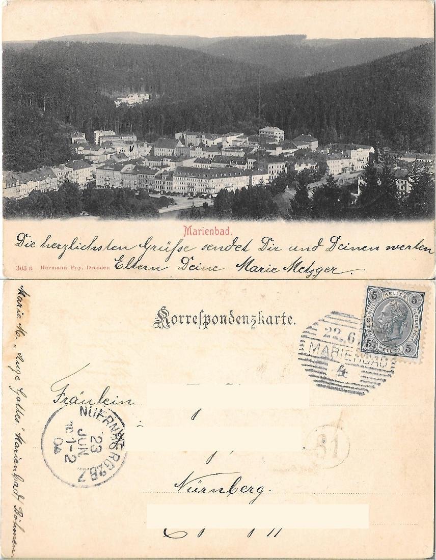 Marienbad. Viaggiata 1904 | Immagine principale
