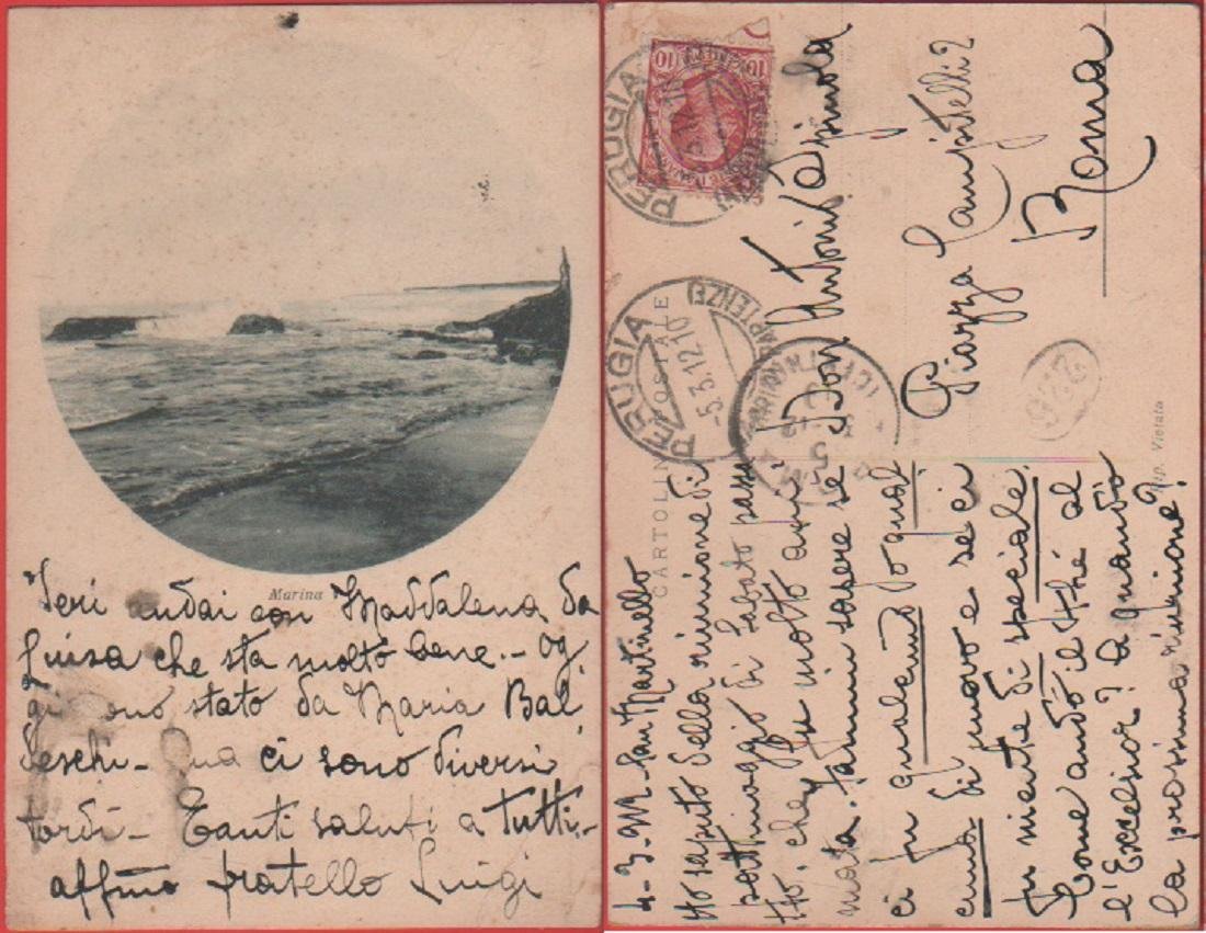 Marina in tondo. Viaggiata 1912 | Immagine principale