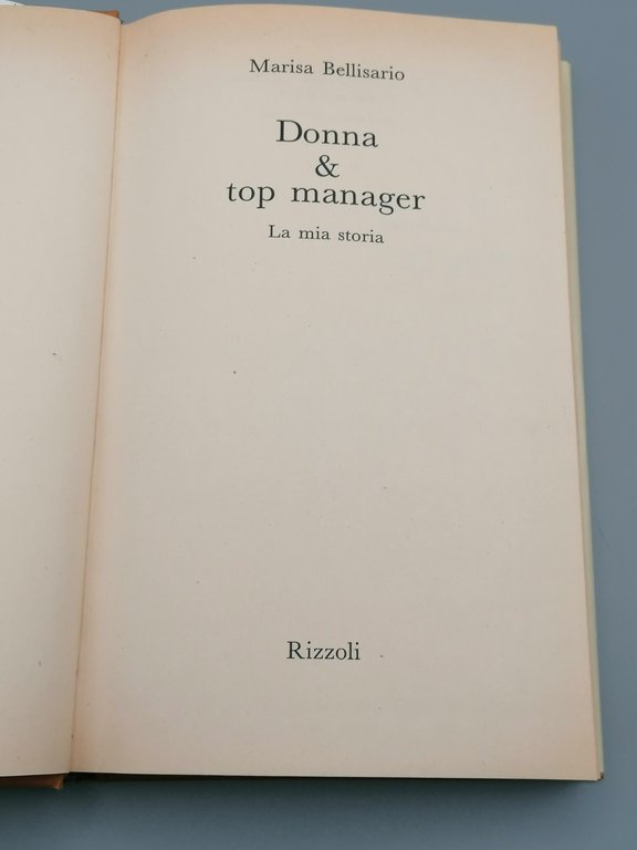 Marisa Bellisario Donna &amp; Top Manager Libro 1^ Edizione Rizzoli …