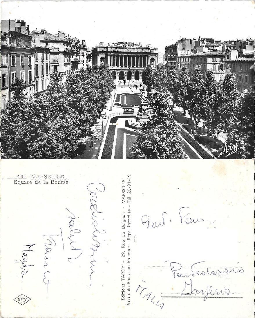 Marseille. Square de la Bourse. Viaggiata | Immagine principale