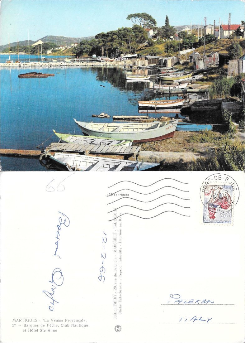 Martigues. La Venice Provençale. Viaggiata 1966 | Immagine principale