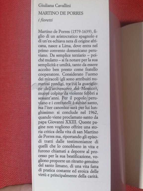 Martino De Porres i Fioretti Libro Giuliana Cavallini Città Nuova …