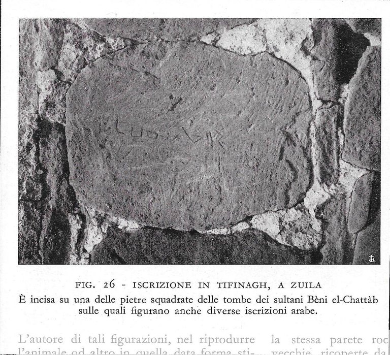 Masso con incisioni presso Tarat/Iscrizioni in Tifinagh a Zuila. Stampa … | Immagine Gallery 2