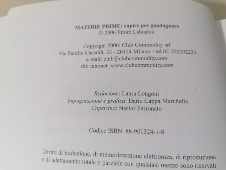 Materie Prime Capire Per Guadagnare Libro Labianca Commodity Trading 8890132418