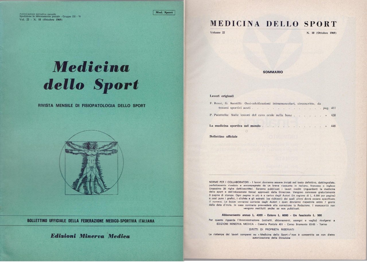 Medicina dello Sport N 10 Ottobre 1969 | Immagine principale