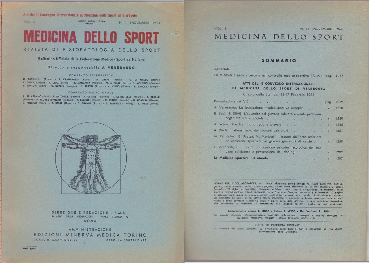 Medicina dello Sport N. 11 Novembre 1963 | Immagine principale