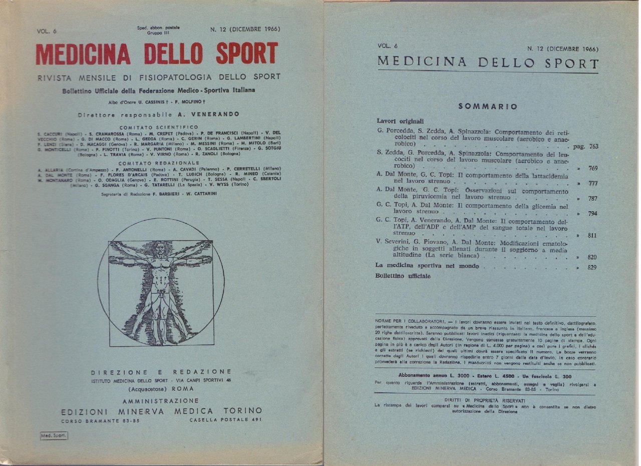 Medicina dello Sport N. 12 Dicembre 1966 | Immagine principale
