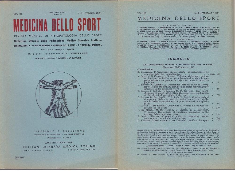 Medicina dello Sport N. 2 Febbraio 1967 | Immagine principale