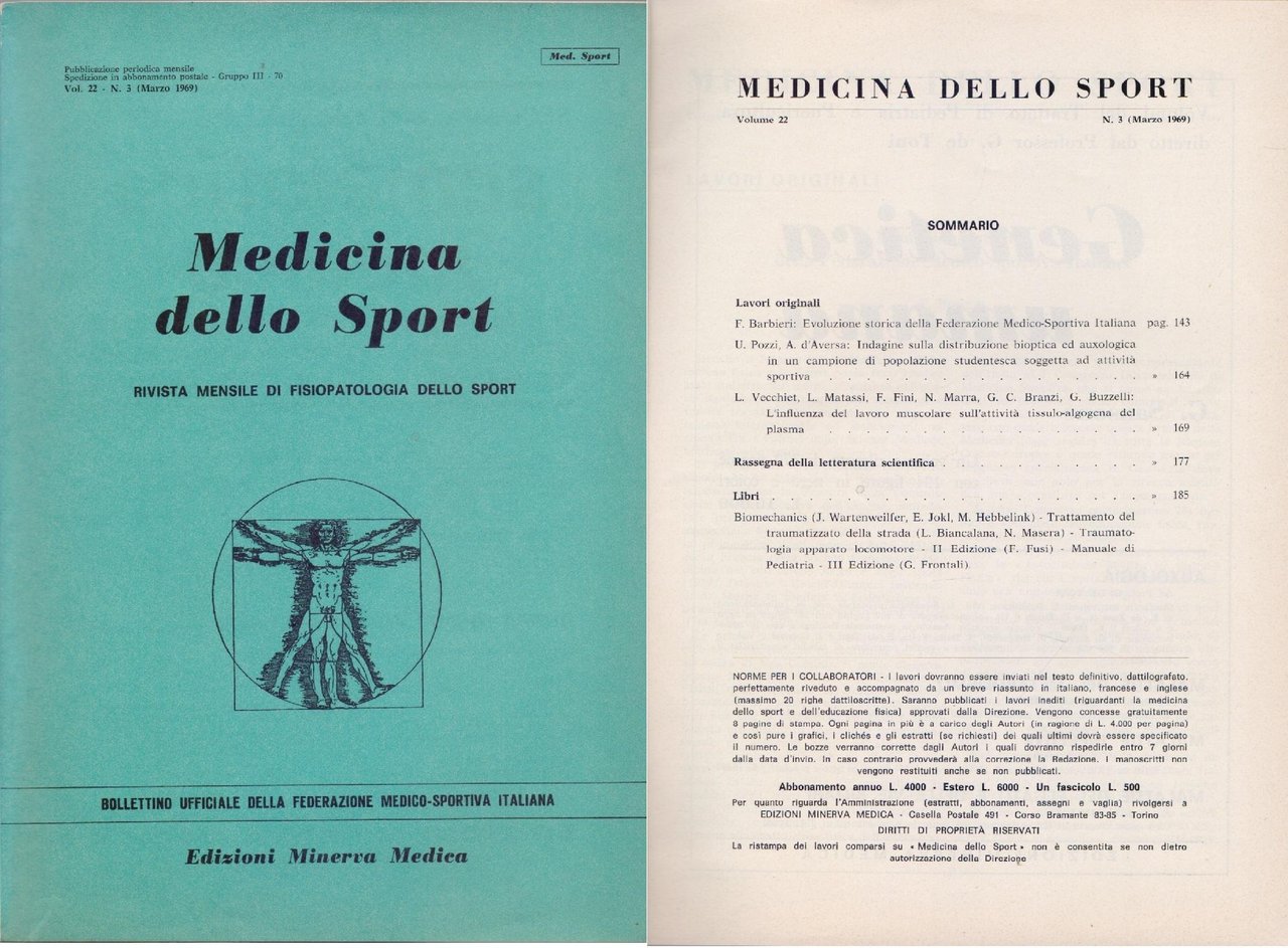 Medicina dello Sport N 3 Marzo 1969 | Immagine principale