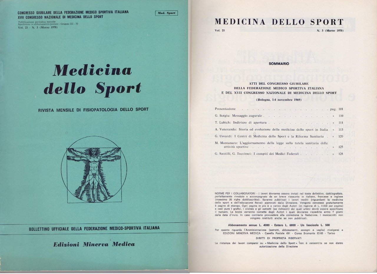 Medicina dello Sport N 3 Marzo 1970 | Immagine principale