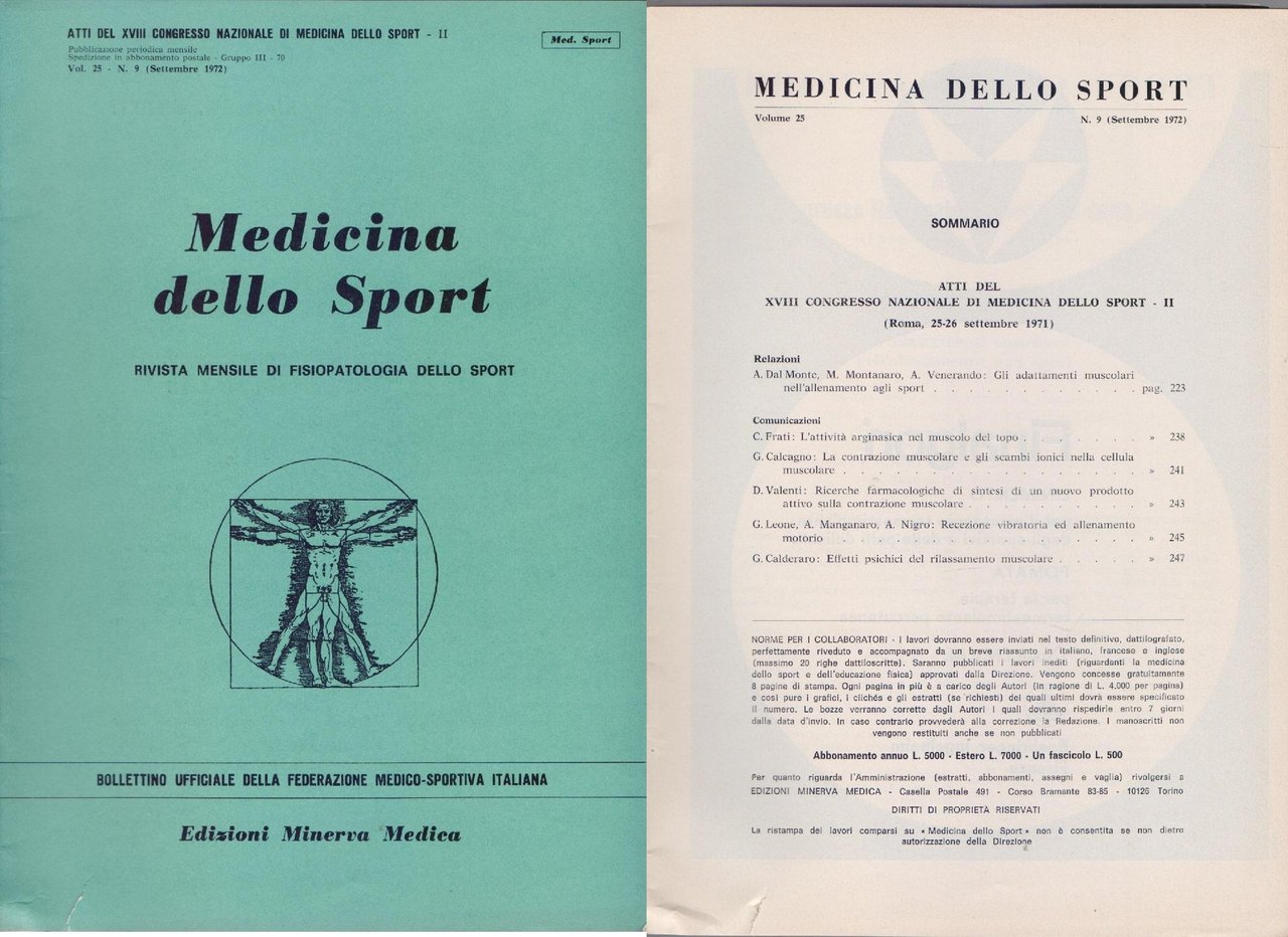 Medicina dello Sport N 9 Settembre 1972 | Immagine principale