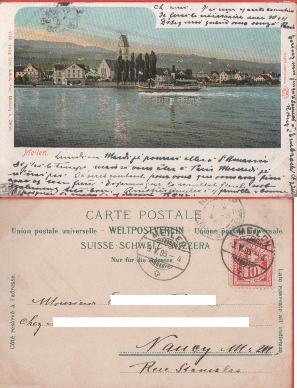 Meilen (Svizzera) - Viaggiata 1904 | Immagine principale