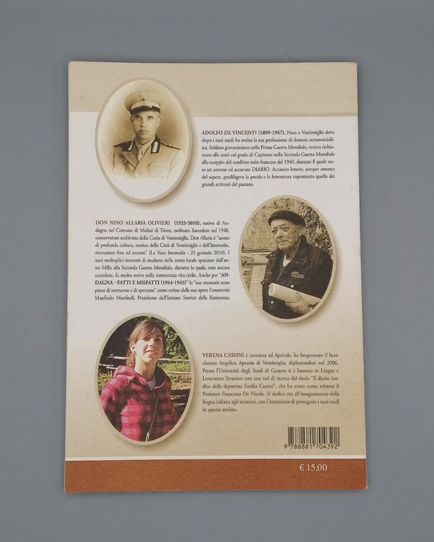 Memorie. Diari 1940-1945 De Vincenti Allaria Olivieri Cassini Voce Intemelia