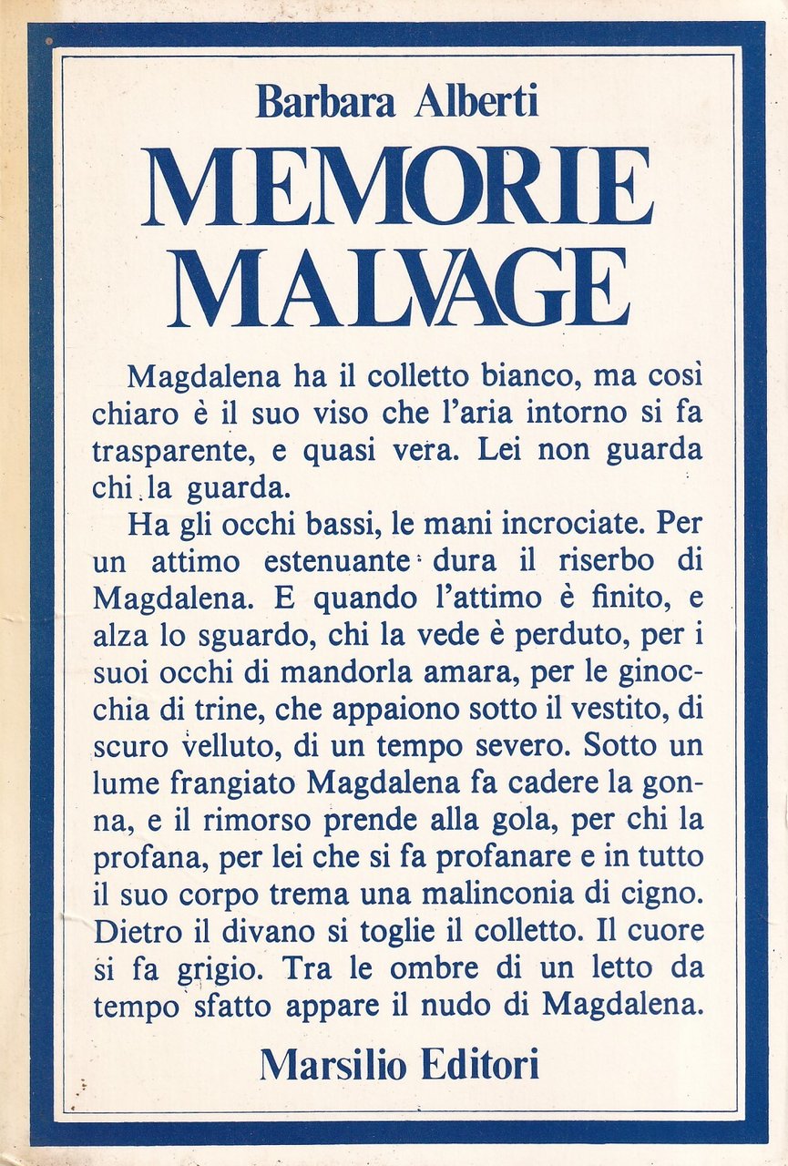 Memorie Malvage. Prima Edizione | Immagine principale