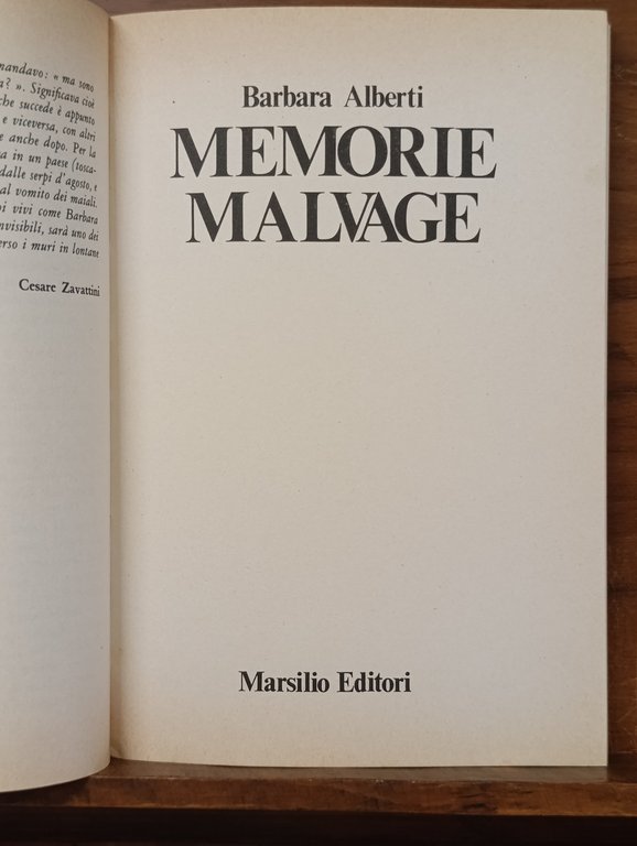 Memorie Malvage. Prima Edizione | Immagine Gallery 7