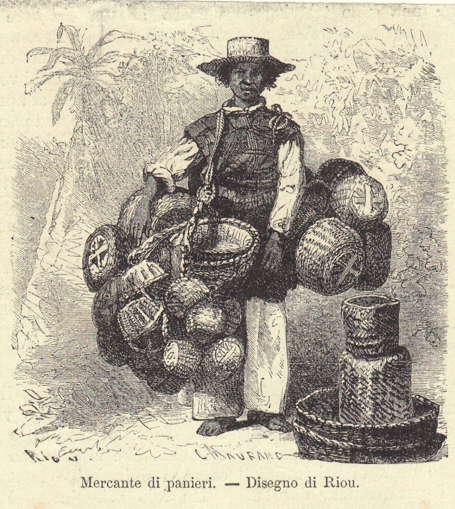 Mercante di panieri (Messico). Illustrazione 1864 | Immagine principale