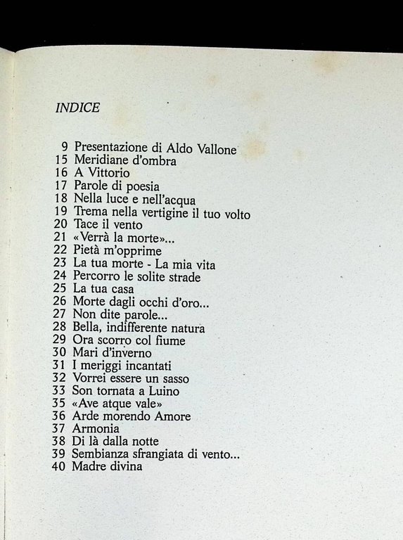 Meridiane d'Ombra Libro Lucia Serra L'Autore Libri Firenze Poesie 8872541697