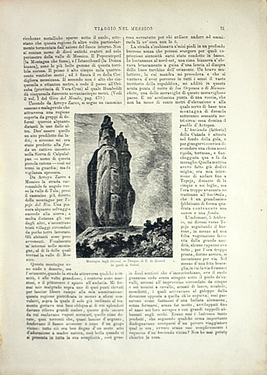 messico: Raccolta del pulque/ Montagne degli Organi . Stampa 1864 | Immagine Gallery 1