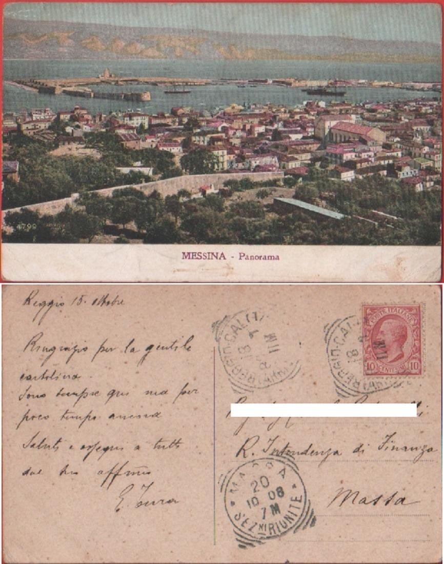 Messina. Panorama. Viaggiata 1911 | Immagine principale