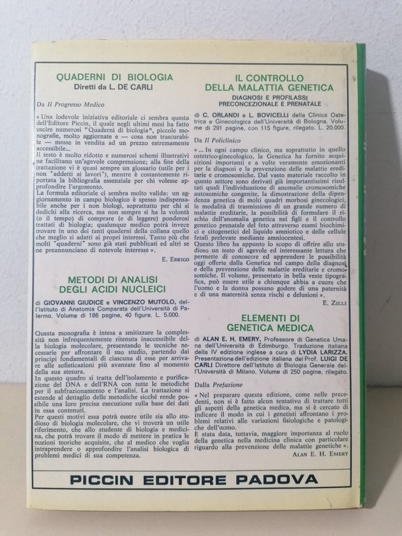 Metodi Nella Citogenetica Umana Libro Schwarzacher Wolf Piccin 1978 Raro