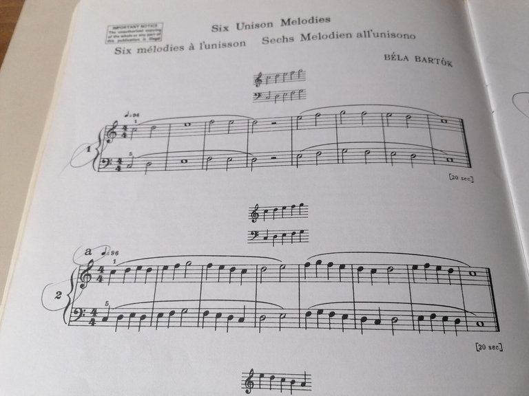 Mikrokosmos Bela Bartok Spartito 3 Volumi Pianoforte Boosey Hawkes