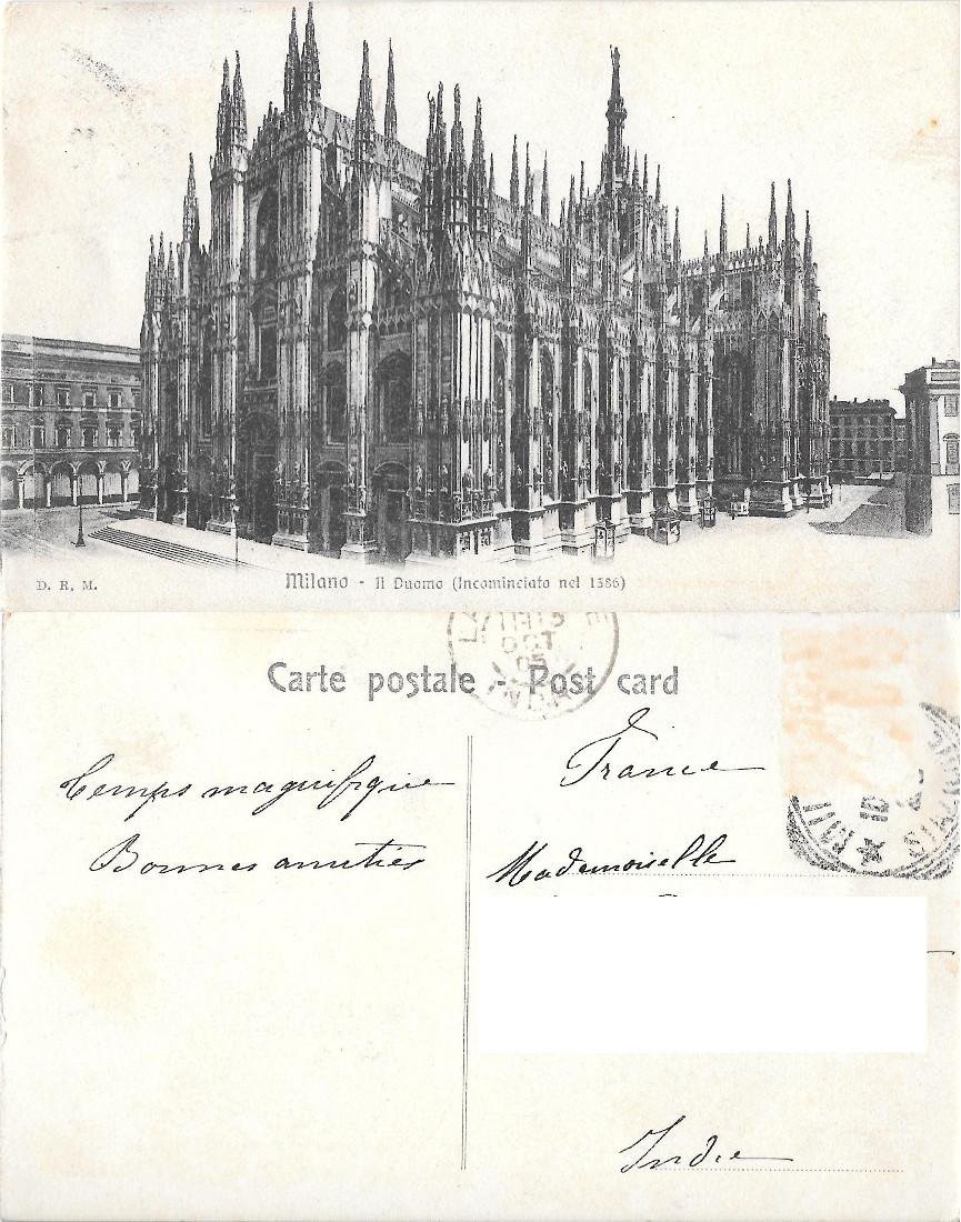 Milano. Il Duomo. Viaggiata 1905 | Immagine principale