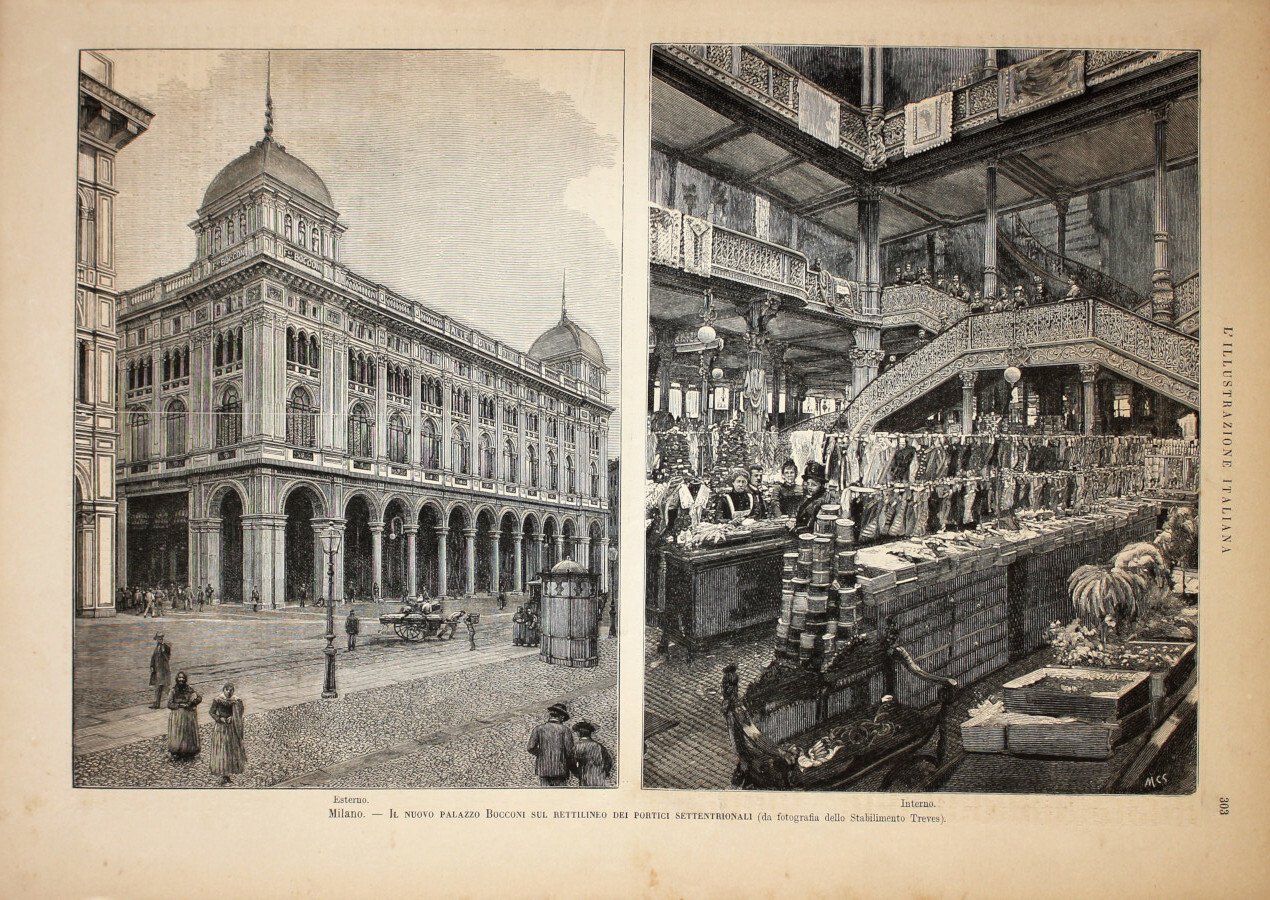 Milano. Il nuovo palazzo Bocconi sul rettilineo dei portici settentrionali. … | Immagine principale