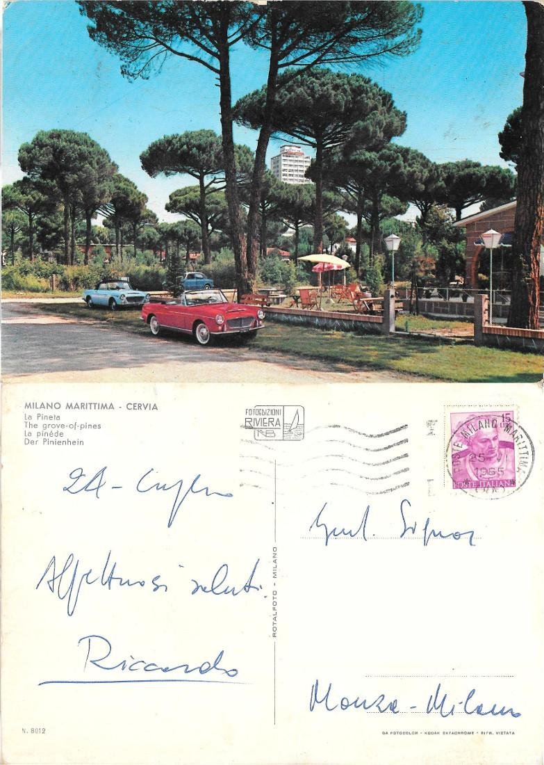 Milano Marittima. Cervia. La Pineta. Viaggiata 1965 | Immagine principale