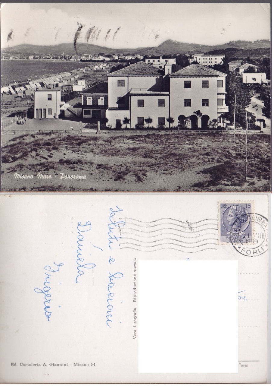 Misano Mare (FC). Panorama. Viaggiata 1959 | Immagine principale