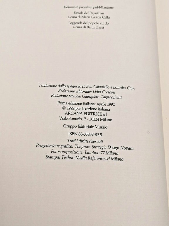 Miti E Leggende Dell'Amazzonia Libro Caianiello Cam Arcana Prima Edizione …