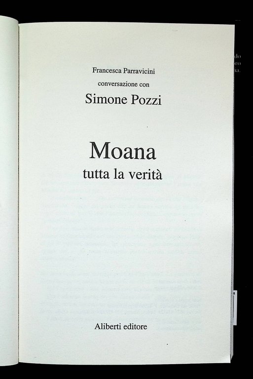 Moana Tutta la Verità LIbro Biografia Vita di Moana Pozzi …