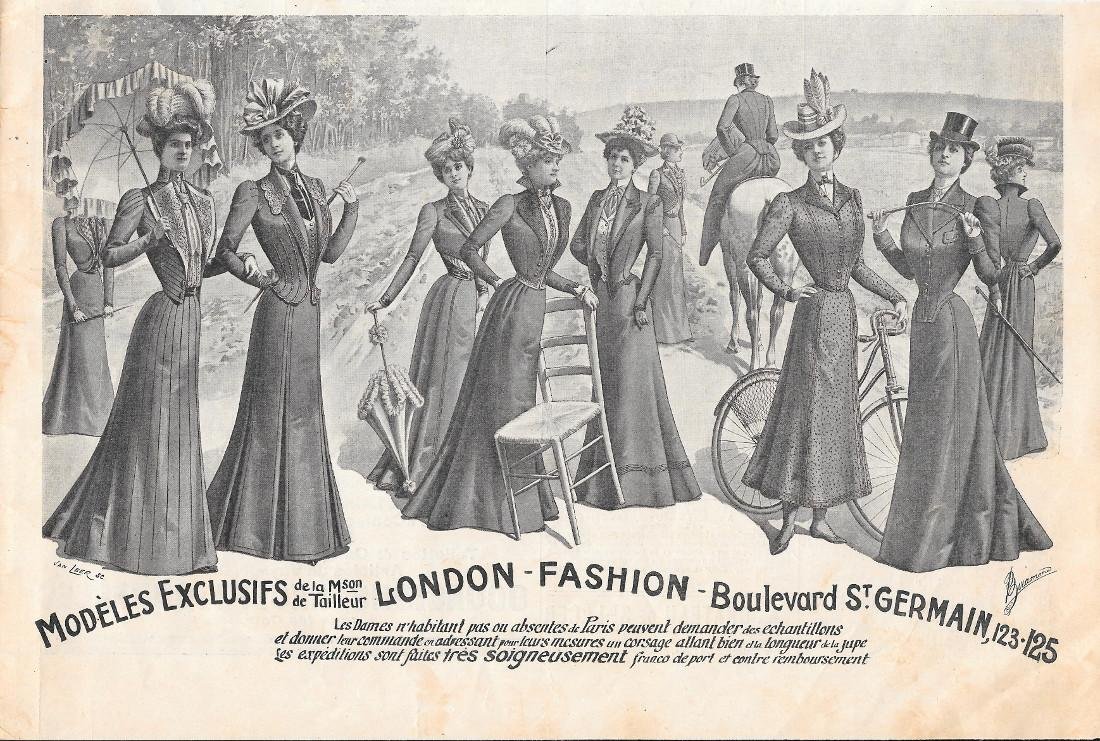 Modeles exclusives. London Fashion Paris. Advertising 1900 | Immagine principale
